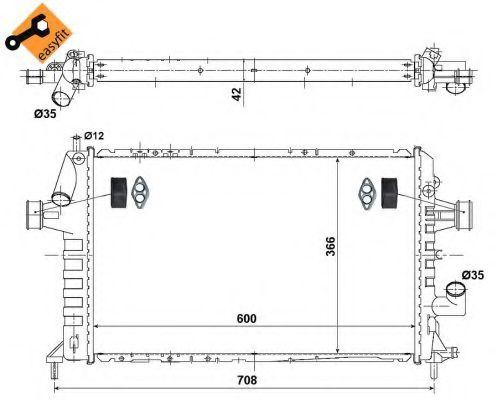 Радіатор охолодження Opel Astra 1.7D 98-09