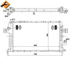 Радіатор основний Opel Astra G 1.7 TD 98-