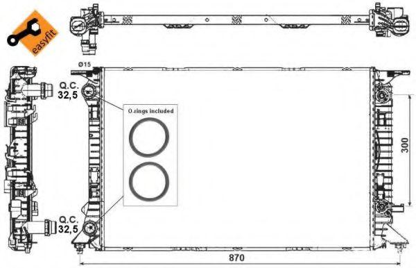 Радіатор охолодження Audi A4/A5/A6/Q3/Q5 1.4-3.0d 07-