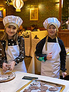 Фартух + ковпак дитячий Latte Junior 7-12 років Біло-бежевий, фото 4