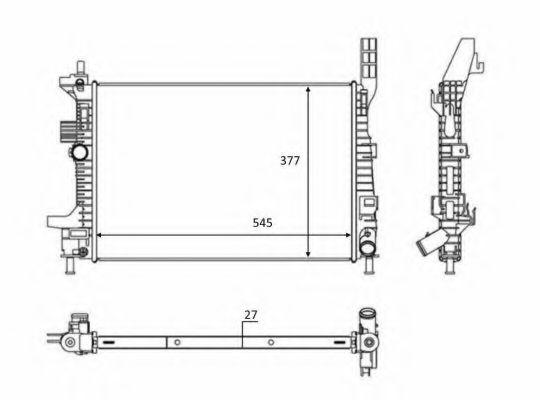 Радіатор пічки Ford Focus/C-Max/Kuga/Transit 1.5/1.6TDCi 10-