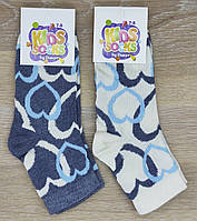 Шкарпетки дитячі для дівчаток "Дукат Kids Socks". Сердечка. Р-Р 7-8 років. № 474-088.