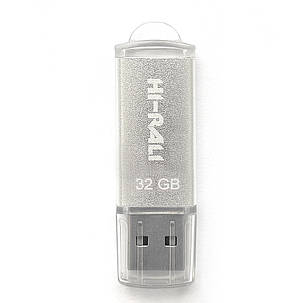 Накопичувач USB 32GB Hi-Rali Rocket серія срібло, фото 2