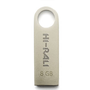 Накопичувач USB 8GB Hi-Rali Shuttle серія срібло, фото 2