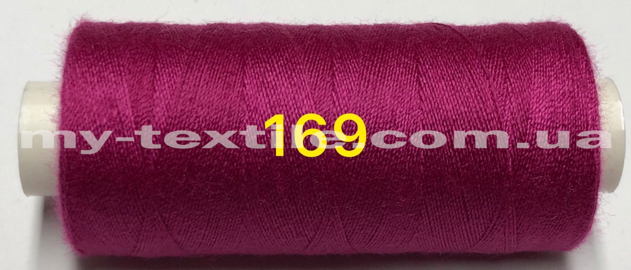 Нитка швейна 40s/2 400 ярдів Kiwi No169 Фуксія, фото 1