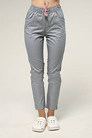 Медичні штани жіночі укорочені світло-сірий