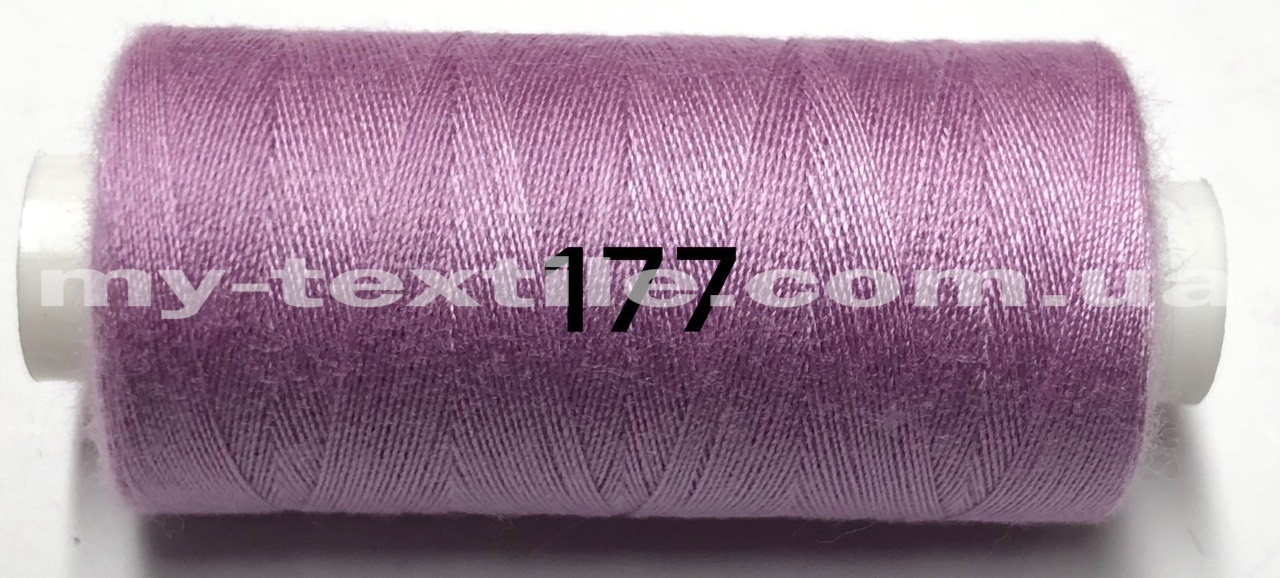 Нитка швейна 40s/2 400 ярдів Kiwi No177 Світло-бузковий, фото 1