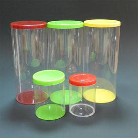 Пластиковий тубус із кольоровими кришками