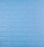 Самоклеюча декоративна 3D панель під блакитну цеглу 700х770х5мм (005-5)