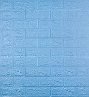 Самоклеющаяся декоративная 3D панель под голубой кирпич 700x770x5мм (005-5)