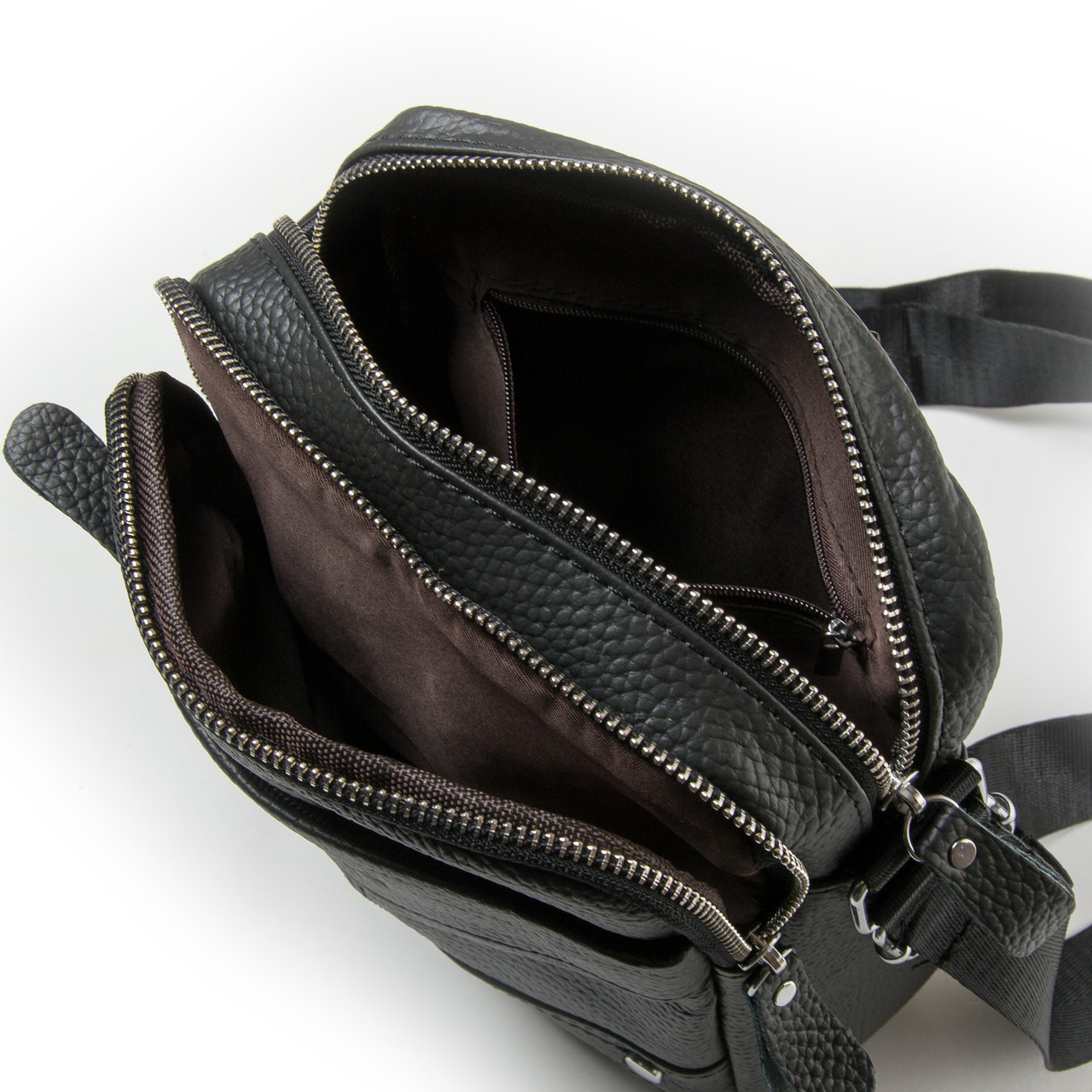 Мужская сумка барсетка из натуральной кожи DR. BOND 1202 black - фото 4 - id-p1556199214