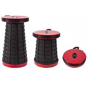 Стілець складаний компактний телескопічний  з регулюванням висоти похідний 45*25 Ranger Telescop Red