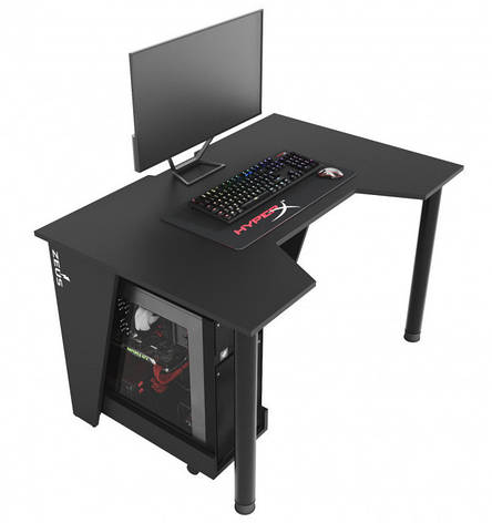 Геймерський ігровий стіл ZEUS™ GAMER-1 чорний, фото 1