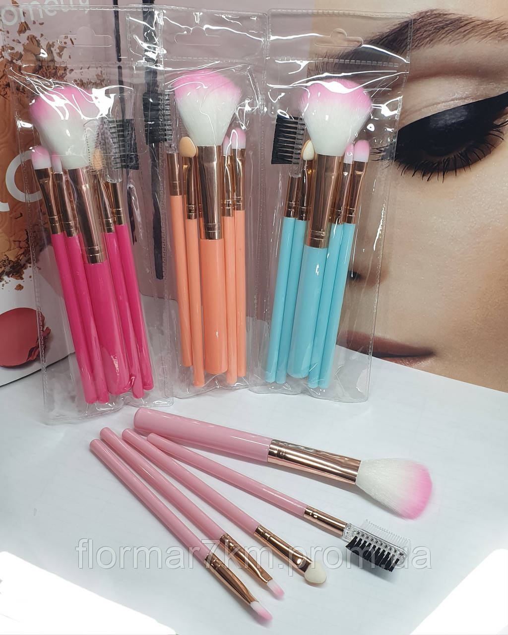 Купить Набор кистей для макияжа 5 кистей, цена 56.60 ₴ — Prom.ua (ID ...