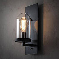 Бра GLASS CAPSULE BLACK/CLEAR H32