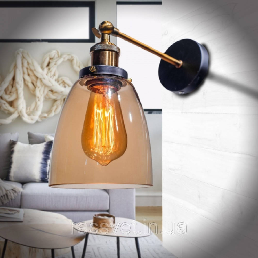 Бра loft Black/Amber d14см