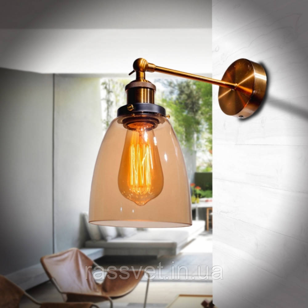 Бра loft Gold/Amber d14см