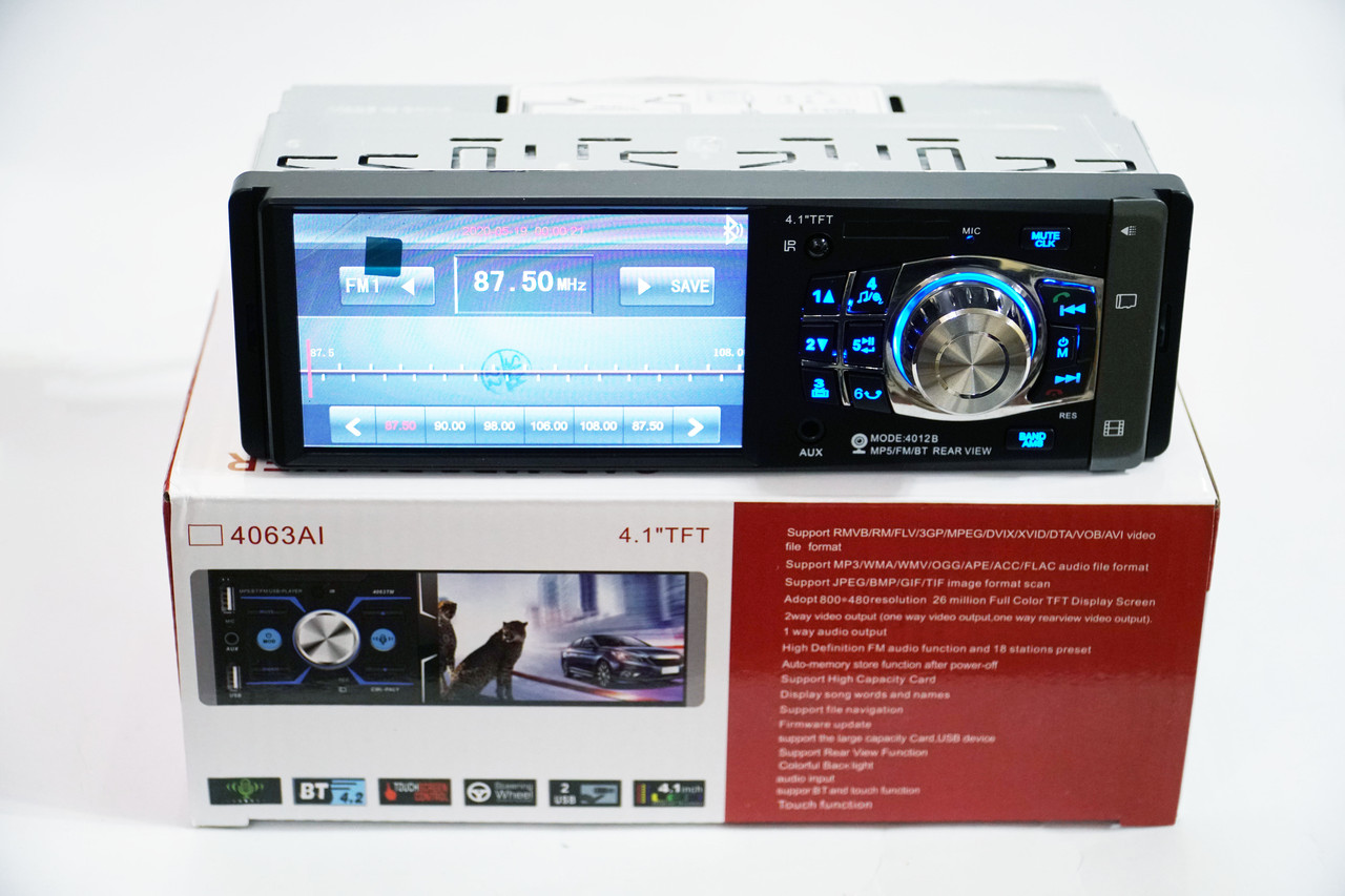 Автомагнітола 4012 — 4,0" + DIVX + MP3 + USB + SD + BLUETOOTH