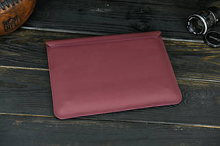 Шкіряний чохол для MacBook Air 13" (2018-2021) Дизайн №24, натуральна шкіра Grand, колір Бордо, фото 5