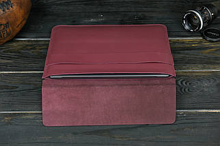Шкіряний чохол для MacBook Air 13" (2018-2021) Дизайн №24, натуральна шкіра Grand, колір Бордо, фото 4