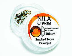 Nila Стрази - Smoked Topaz - р 3 (100 шт) банку