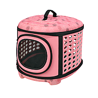 Сумка-переноска Lesko SY210802 Pink для кошек и собак 43*38*32 см