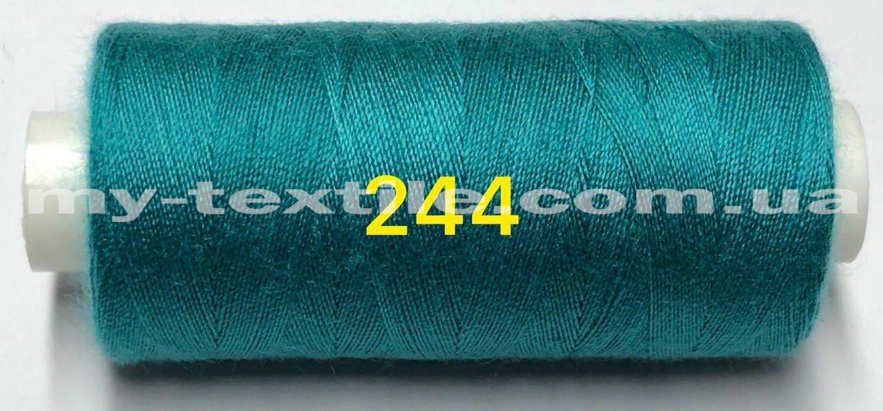 Швейна Нитка 40s/2 400 ярдів Kiwi №244 Бірюзовий, фото 1