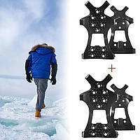Ледоступы на обувь на 10 шипов (Комплект - 2 пари) размер M (35-40), шипы на обувь от гололеда