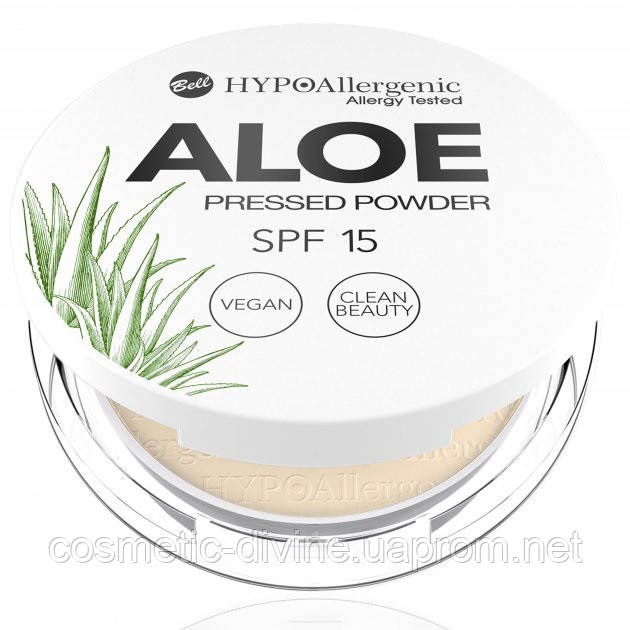 Пудра пресована Bell Hypo Allergenic Aloe Pressed Powder SPF 15 тон 03