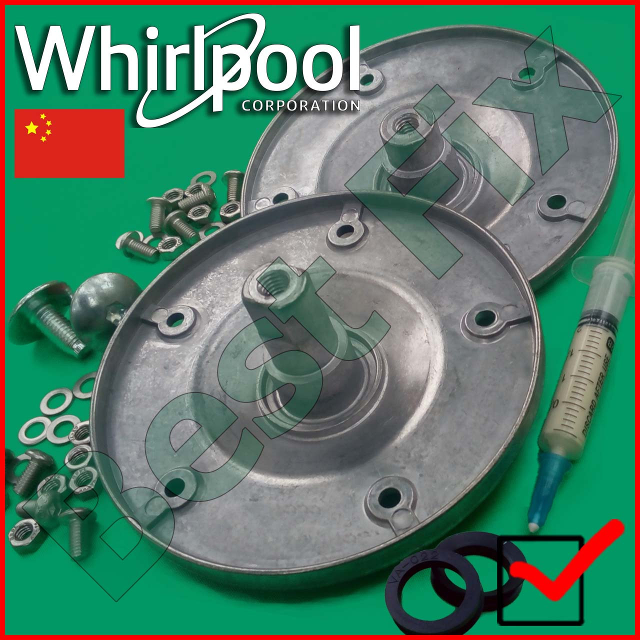 Опори барабана Whirlpool від SKL 461973085042 + змазка для сальника