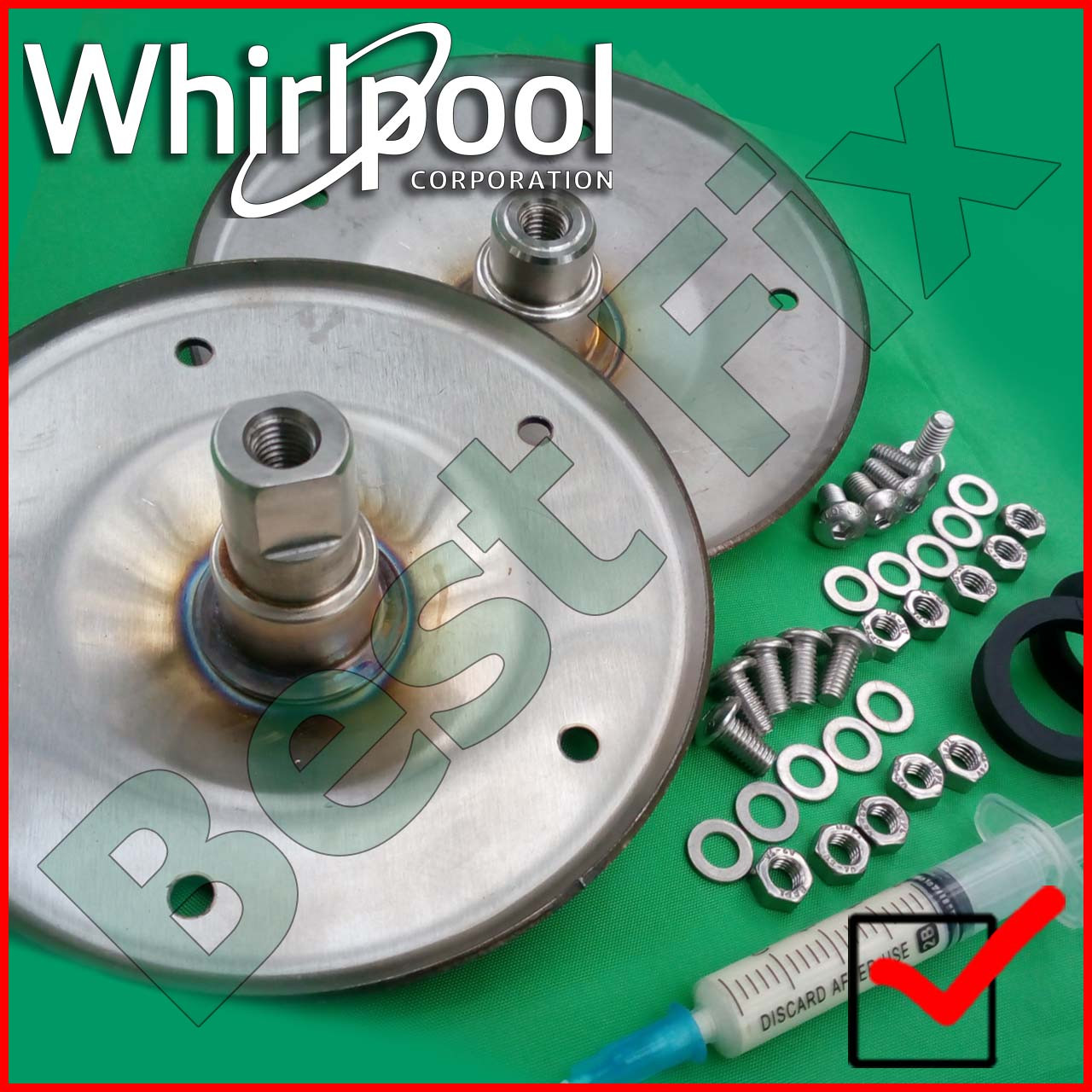 Опори барабана Whirlpool 461973085042 з нержавіючої сталі + додаткова комплектація