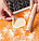 Силіконовий килимок для тіста Помаранчевий, килимок для розкочування тіста з розміткою 30х40см, фото 5