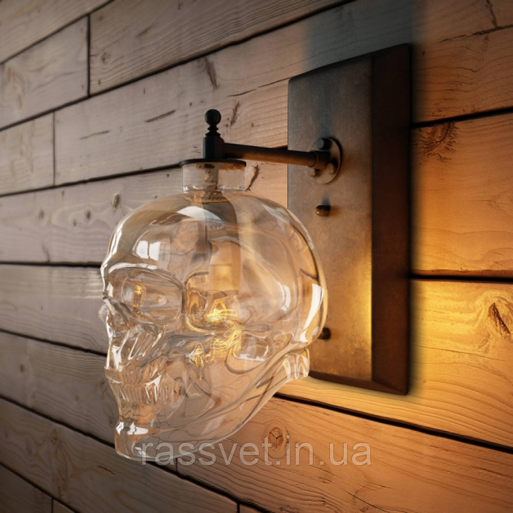 Бра SKULL CLEAR/BLACK L23/H21