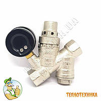 Редуктор тиску води до бойлера з фільтром і манометром підключення 1/2