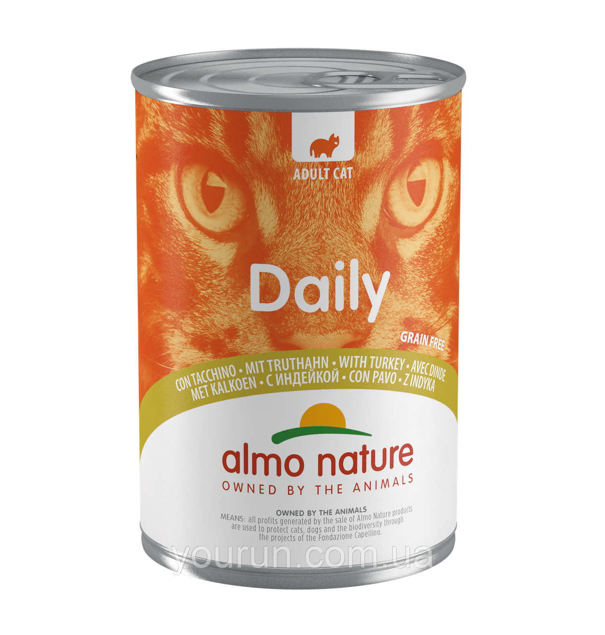 Альмо Nature (Альмо Натюр) Daily Menu Cat - Консервований корм "Мус з індичкою" для кішок 400 гр, фото 1