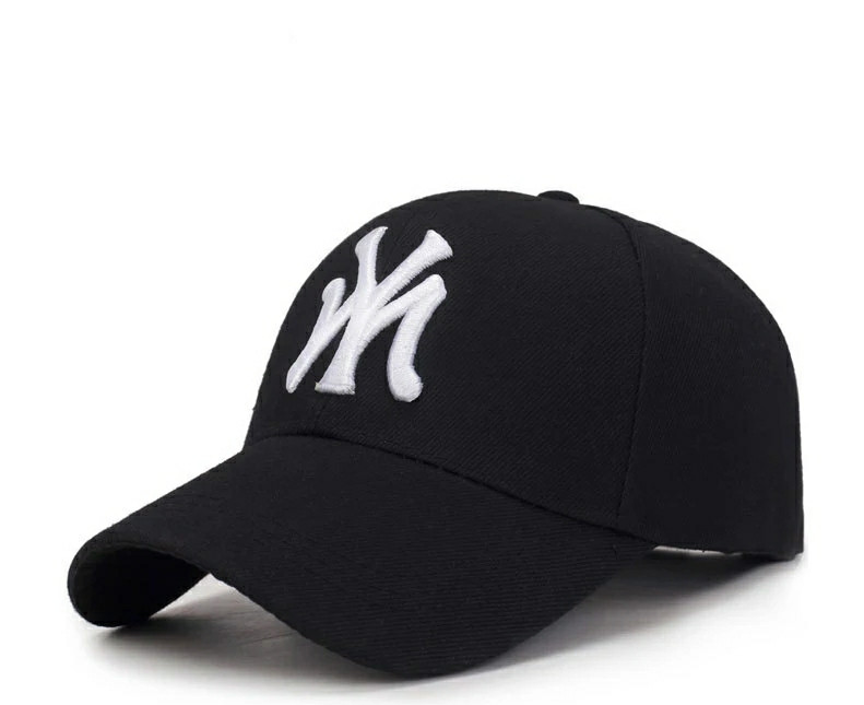 Кепка бейсболка New York чорна унісекс з білим логотипом