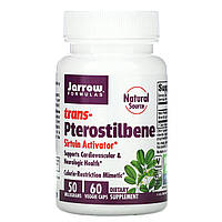 Транс-птеростильбен, trans-Pterostilbene, Jarrow Formulas, 50 мг, 60 растительных капсул