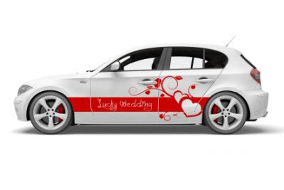 Наклейка на автомобіль «Lucky Wedding» з оракалу