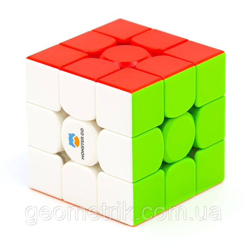 GAN Monster Go MG356 stickerless | Кубик Рубіка 3х3 Ган монстр Гоу магнітний кольоровий