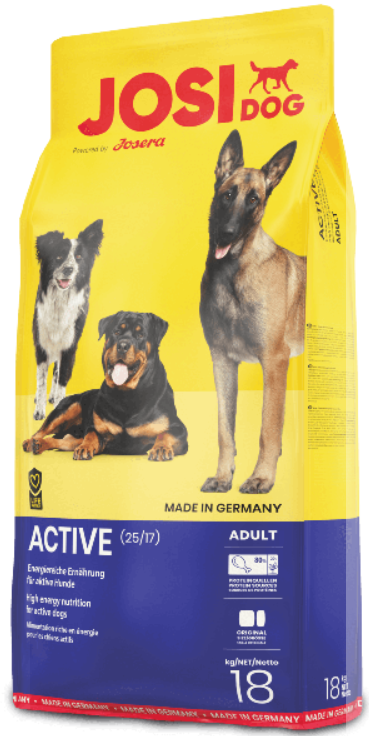 Сухой корм JosiDog ACTIVE 25/17 (ЙозиДог Актив) для взрослых активных собак, 18 кг