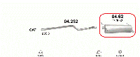 Глушитель CITROEN XANTIA 1.9 TD (1905 см3) турбо дизель (1993 2001 гг) хетчбэк (Ситроен Ксантия)