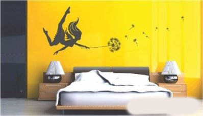 Вінілова інтер'єрна наклейка декор на стіну та шпалери «Fairy and dandelion» з оракалу