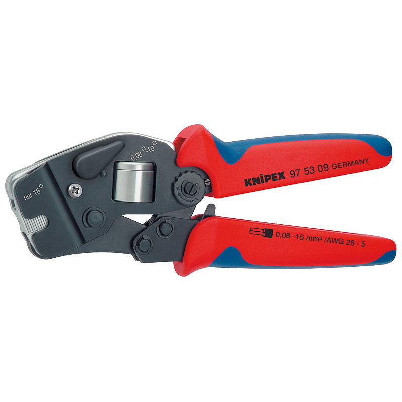 KNIPEX 97 53 09 Самонастроювальний інструмент для опресування контактних гільз із торцевою установкою