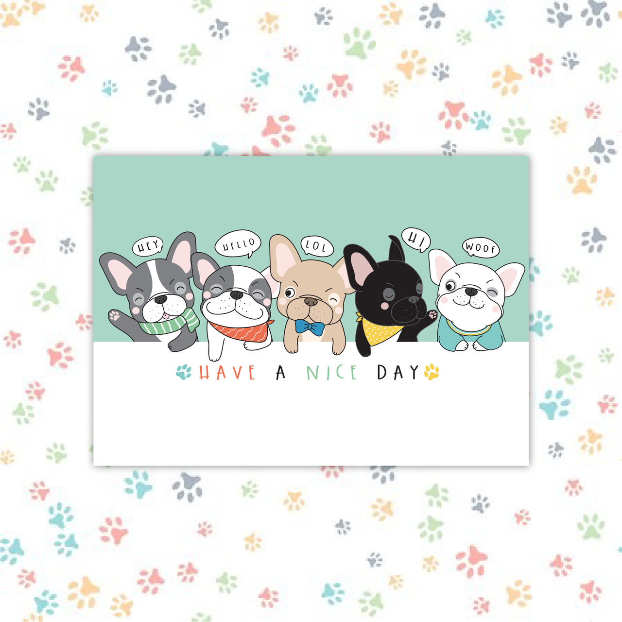 Листи собаки 70х100 мм, макет 12