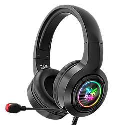 Ігрові стерео накладні навушники з мікрофоном і підсвіткою ONIKUMA Gaming with LED X7 Чорний