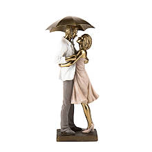 Декоративна Статуетка "Закохані з дощем" 42х17 см (полістоун)