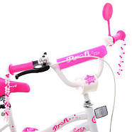 Велосипед дитячий PROF1 18д. Y1894, біло-малинового кольору, фото 3
