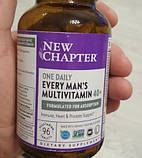 Вітаміни і мінерали для чоловіків 40+ New Chapter One man's Daily Multivitamin 40+ 96 вег таб, фото 6