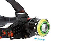 Ліхтар налобний WD-120, T6+COB, zoom, фото 2