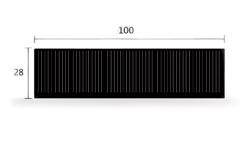 Сонячна батарея АК10028R15-H, 100*28мм, 0,22 W, 5,5 V, 40 mA, моно